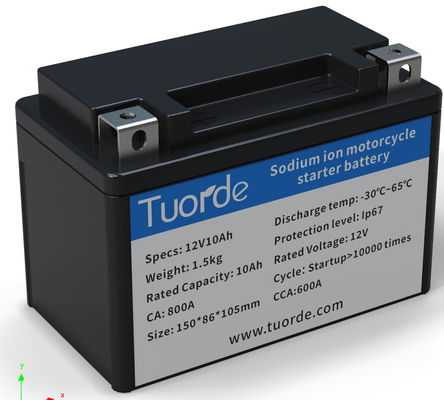12V 10Ah 120CCA Natriumionen Motorradstarter Batterie mit 120A Kaltkurbelverstärker