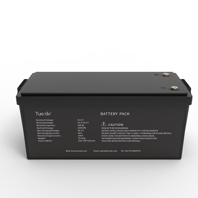 24V 25,6V 100Ah Wiederaufladbare Lithium-Tiefenzyklusbatterie