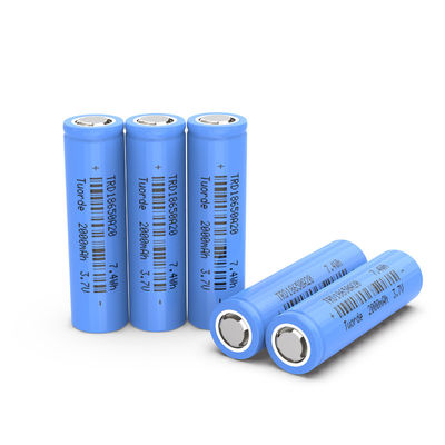 UN38.3 Lithium 18650 Wiederaufladbare Batterie, BMS 2000mAh Lithiumbatterie