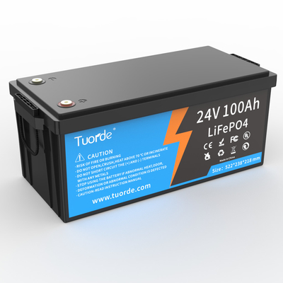 24V 25,6V 100Ah Wiederaufladbare Lithium-Tiefenzyklusbatterie