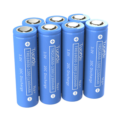 Lange Lebensdauer 18650 Natrium-Ionen-Batteriezelle 1300mAh mit 3,0 V Spannung